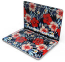Vivid Tropical Red Floral v1 - Skin Decal Wrap Kit Compatible with the Apple MacBook Pro, Pro with Touch Bar or Air (11", 12", 13", 15" & 16" - All Versions Available)