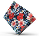 Vivid Tropical Red Floral v1 - Skin Decal Wrap Kit Compatible with the Apple MacBook Pro, Pro with Touch Bar or Air (11", 12", 13", 15" & 16" - All Versions Available)