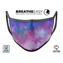 Vivid Absorbed Watercolor Texture - Made in USA Mouth Cover Unisex Anti-Dust Cotton Blend Reusable & Washable Face Mask with Adjustable Sizing for Adult or Child