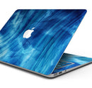 Vivid Agate Vein Slice Blue V10 - Skin Decal Wrap Kit Compatible with the Apple MacBook Pro, Pro with Touch Bar or Air (11", 12", 13", 15" & 16" - All Versions Available)
