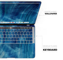 Vivid Agate Vein Slice Blue V10 - Skin Decal Wrap Kit Compatible with the Apple MacBook Pro, Pro with Touch Bar or Air (11", 12", 13", 15" & 16" - All Versions Available)