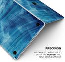 Vivid Agate Vein Slice Blue V10 - Skin Decal Wrap Kit Compatible with the Apple MacBook Pro, Pro with Touch Bar or Air (11", 12", 13", 15" & 16" - All Versions Available)