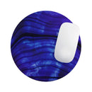 Vivid Agate Vein Slice Blue V11// WaterProof Rubber Foam Backed Anti-Slip Mouse Pad for Home Work Office or Gaming Computer Desk