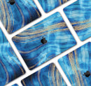 Vivid Agate Vein Slice Blue V1 - Skin Decal Wrap Kit Compatible with the Apple MacBook Pro, Pro with Touch Bar or Air (11", 12", 13", 15" & 16" - All Versions Available)