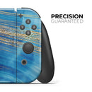 Vivid Agate Vein Slice Blue V1 // Skin Decal Wrap Kit for Nintendo Switch Console & Dock, Joy-Cons, Pro Controller, Lite, 3DS XL, 2DS XL, DSi, or Wii - Vinyl Skin Wrap for Nintendo Switch 2, OLED, Lite, Pro Controller, Wii & Classic Handhelds