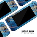 Vivid Agate Vein Slice Blue V1 // Skin Decal Wrap Kit for Nintendo Switch Console & Dock, Joy-Cons, Pro Controller, Lite, 3DS XL, 2DS XL, DSi, or Wii - Vinyl Skin Wrap for Nintendo Switch 2, OLED, Lite, Pro Controller, Wii & Classic Handhelds