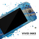 Vivid Agate Vein Slice Blue V1 // Skin Decal Wrap Kit for Nintendo Switch Console & Dock, Joy-Cons, Pro Controller, Lite, 3DS XL, 2DS XL, DSi, or Wii - Vinyl Skin Wrap for Nintendo Switch 2, OLED, Lite, Pro Controller, Wii & Classic Handhelds