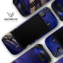 Vivid Agate Vein Slice Blue V2 // Full Body Skin Decal Wrap Kit for the Steam Deck handheld gaming computer
