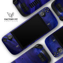 Vivid Agate Vein Slice Blue V3 // Full Body Skin Decal Wrap Kit for the Steam Deck handheld gaming computer