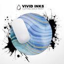 Vivid Agate Vein Slice Blue V4// WaterProof Rubber Foam Backed Anti-Slip Mouse Pad for Home Work Office or Gaming Computer Desk