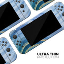 Vivid Agate Vein Slice Blue V4 // Skin Decal Wrap Kit for Nintendo Switch Console & Dock, Joy-Cons, Pro Controller, Lite, 3DS XL, 2DS XL, DSi, or Wii - Vinyl Skin Wrap for Nintendo Switch 2, OLED, Lite, Pro Controller, Wii & Classic Handhelds
