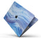 Vivid Agate Vein Slice Blue V5 - Skin Decal Wrap Kit Compatible with the Apple MacBook Pro, Pro with Touch Bar or Air (11", 12", 13", 15" & 16" - All Versions Available)