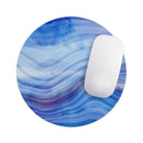 Vivid Agate Vein Slice Blue V5// WaterProof Rubber Foam Backed Anti-Slip Mouse Pad for Home Work Office or Gaming Computer Desk