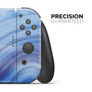 Vivid Agate Vein Slice Blue V5 // Skin Decal Wrap Kit for Nintendo Switch Console & Dock, Joy-Cons, Pro Controller, Lite, 3DS XL, 2DS XL, DSi, or Wii - Vinyl Skin Wrap for Nintendo Switch 2, OLED, Lite, Pro Controller, Wii & Classic Handhelds