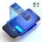 Vivid Agate Vein Slice Blue V5 UV Germicidal Sanitizing Sterilizing Wireless Smart Phone Screen Cleaner + Charging Station