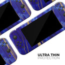 Vivid Agate Vein Slice Blue V6 // Skin Decal Wrap Kit for Nintendo Switch Console & Dock, Joy-Cons, Pro Controller, Lite, 3DS XL, 2DS XL, DSi, or Wii - Vinyl Skin Wrap for Nintendo Switch 2, OLED, Lite, Pro Controller, Wii & Classic Handhelds