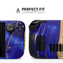 Vivid Agate Vein Slice Blue V6 // Full Body Skin Decal Wrap Kit for the Steam Deck handheld gaming computer