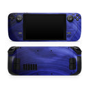 Vivid Agate Vein Slice Blue V7 // Vinyl Skin Wrap for Steam Deck OLED & Steam Deck (LCD) — Soft Matte or Ultra Gloss