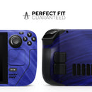 Vivid Agate Vein Slice Blue V7 // Vinyl Skin Wrap for Steam Deck OLED & Steam Deck (LCD) — Soft Matte or Ultra Gloss