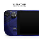 Vivid Agate Vein Slice Blue V7 // Vinyl Skin Wrap for Steam Deck OLED & Steam Deck (LCD) — Soft Matte or Ultra Gloss