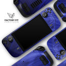 Vivid Agate Vein Slice Blue V7 // Vinyl Skin Wrap for Steam Deck OLED & Steam Deck (LCD) — Soft Matte or Ultra Gloss