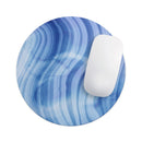 Vivid Agate Vein Slice Blue V8// WaterProof Rubber Foam Backed Anti-Slip Mouse Pad for Home Work Office or Gaming Computer Desk