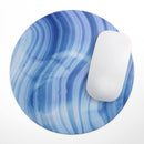 Vivid Agate Vein Slice Blue V8// WaterProof Rubber Foam Backed Anti-Slip Mouse Pad for Home Work Office or Gaming Computer Desk
