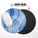 Vivid Agate Vein Slice Blue V8// WaterProof Rubber Foam Backed Anti-Slip Mouse Pad for Home Work Office or Gaming Computer Desk