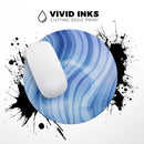 Vivid Agate Vein Slice Blue V8// WaterProof Rubber Foam Backed Anti-Slip Mouse Pad for Home Work Office or Gaming Computer Desk