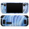 Vivid Agate Vein Slice Blue V8 // Full Body Skin Decal Wrap Kit for the Steam Deck handheld gaming computer