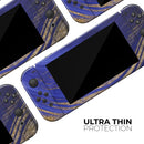 Vivid Agate Vein Slice Blue V9 // Skin Decal Wrap Kit for Nintendo Switch Console & Dock, Joy-Cons, Pro Controller, Lite, 3DS XL, 2DS XL, DSi, or Wii - Vinyl Skin Wrap for Nintendo Switch 2, OLED, Lite, Pro Controller, Wii & Classic Handhelds