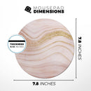 Vivid Agate Vein Slice Foiled V11// WaterProof Rubber Foam Backed Anti-Slip Mouse Pad for Home Work Office or Gaming Computer Desk