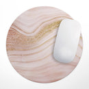 Vivid Agate Vein Slice Foiled V11// WaterProof Rubber Foam Backed Anti-Slip Mouse Pad for Home Work Office or Gaming Computer Desk