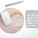 Vivid Agate Vein Slice Foiled V11// WaterProof Rubber Foam Backed Anti-Slip Mouse Pad for Home Work Office or Gaming Computer Desk