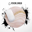 Vivid Agate Vein Slice Foiled V11// WaterProof Rubber Foam Backed Anti-Slip Mouse Pad for Home Work Office or Gaming Computer Desk