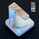 Vivid Agate Vein Slice Foiled V11 UV Germicidal Sanitizing Sterilizing Wireless Smart Phone Screen Cleaner + Charging Station