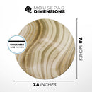 Vivid Agate Vein Slice Foiled V12// WaterProof Rubber Foam Backed Anti-Slip Mouse Pad for Home Work Office or Gaming Computer Desk