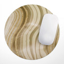 Vivid Agate Vein Slice Foiled V12// WaterProof Rubber Foam Backed Anti-Slip Mouse Pad for Home Work Office or Gaming Computer Desk