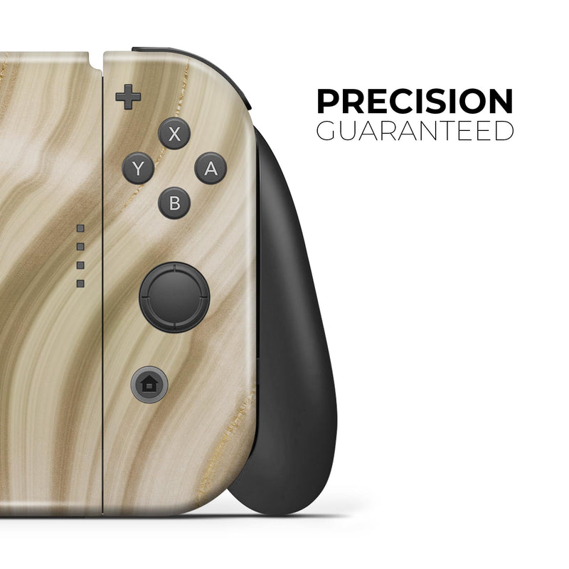 Vivid Agate Vein Slice Foiled V12 // Skin Decal Wrap Kit for Nintendo Switch Console & Dock, Joy-Cons, Pro Controller, Lite, 3DS XL, 2DS XL, DSi, or Wii