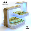 Vivid Agate Vein Slice Foiled V12 UV Germicidal Sanitizing Sterilizing Wireless Smart Phone Screen Cleaner + Charging Station