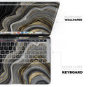 Vivid Agate Vein Slice Foiled V13 - Apple MacBook Pro, Pro with Touch Bar or Air Skin Decal Kit (All Versions Available)