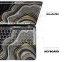 Vivid Agate Vein Slice Foiled V13 - Skin Decal Wrap Kit Compatible with the Apple MacBook Pro, Pro with Touch Bar or Air (11", 12", 13", 15" & 16" - All Versions Available)