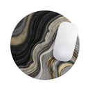 Vivid Agate Vein Slice Foiled V13// WaterProof Rubber Foam Backed Anti-Slip Mouse Pad for Home Work Office or Gaming Computer Desk