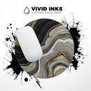 Vivid Agate Vein Slice Foiled V13// WaterProof Rubber Foam Backed Anti-Slip Mouse Pad for Home Work Office or Gaming Computer Desk
