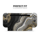 Vivid Agate Vein Slice Foiled V13 // Skin Decal Wrap Kit for Nintendo Switch Console & Dock, Joy-Cons, Pro Controller, Lite, 3DS XL, 2DS XL, DSi, or Wii - Vinyl Skin Wrap for Nintendo Switch 2, OLED, Lite, Pro Controller, Wii & Classic Handhelds