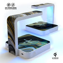 Vivid Agate Vein Slice Foiled V13 UV Germicidal Sanitizing Sterilizing Wireless Smart Phone Screen Cleaner + Charging Station