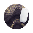 Vivid Agate Vein Slice Foiled V14// WaterProof Rubber Foam Backed Anti-Slip Mouse Pad for Home Work Office or Gaming Computer Desk