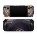 Vivid Agate Vein Slice Foiled V14 // Vinyl Skin Wrap for Steam Deck OLED & Steam Deck (LCD) — Soft Matte or Ultra Gloss