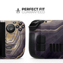 Vivid Agate Vein Slice Foiled V14 // Vinyl Skin Wrap for Steam Deck OLED & Steam Deck (LCD) — Soft Matte or Ultra Gloss