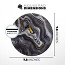 Vivid Agate Vein Slice Foiled V17// WaterProof Rubber Foam Backed Anti-Slip Mouse Pad for Home Work Office or Gaming Computer Desk